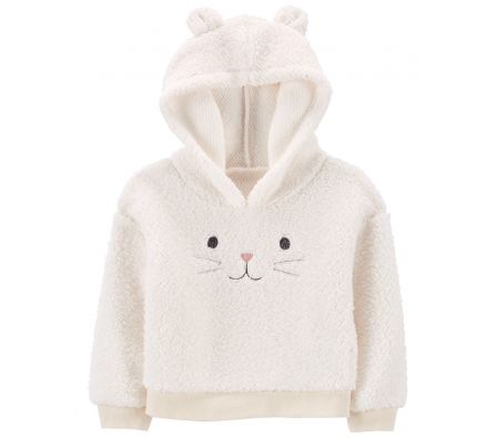 Carters Buzo de Sherpa C/Capucha Blanco Conejo 24M