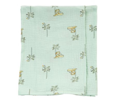 Carters Manta de Gasa Flores Verdes