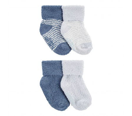 Carters Pack 4 Medias Chenilla Azul 12-24M