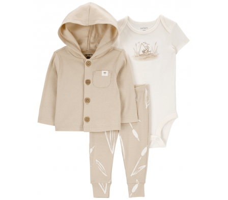Carters Set Saco + Pantalon + Body 6M