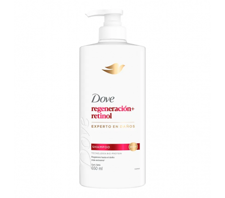 Dove Shampoo Regeneración + Retinol 650ml