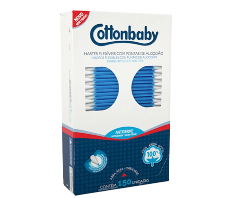 Cottonbaby Hisopos Flex Carton 150 Unidades