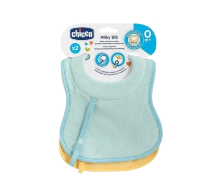 Chicco Babero de Lactancia-0+m Azul 2 Unid.