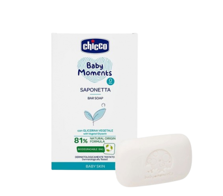 Chicco Jabon Barra Baby Moments 100gr