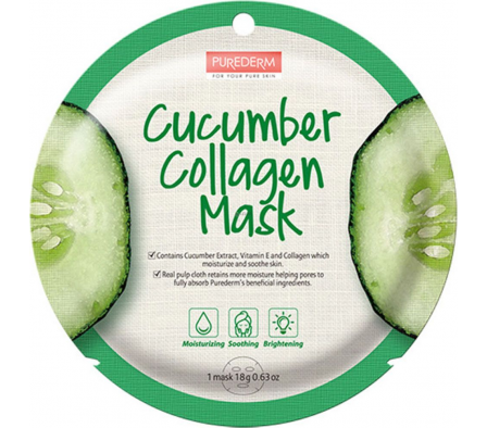 PureDerm Mascarilla Facial Cucumber Collagen 18gr