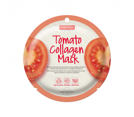 PureDerm Mascarilla Facial Tomate Collagen 18gr