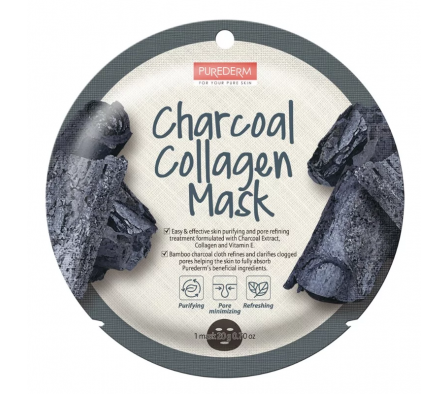PureDerm Macarilla Facial Charcoal Collagen 18gr