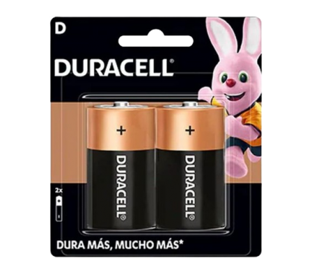 Duracell Pila Grande D 2 Unidades