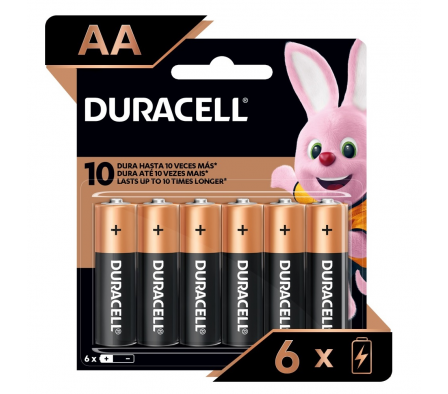 Duracell Pila Alcalina Chica AA 4+2 Unidades.