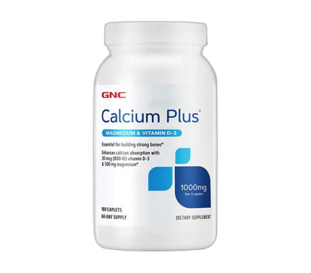 GNC Calcium Plus 1000mg 180 cápsulas