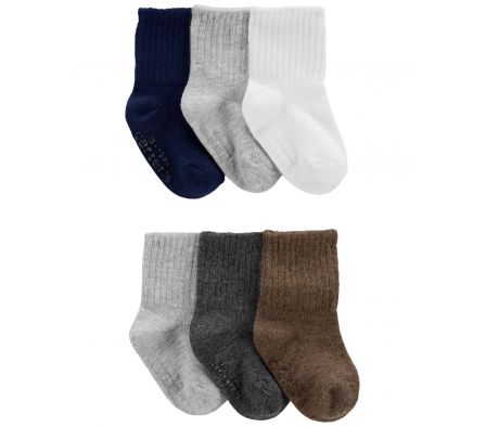 Carters Pack 6 Medias Antideslizantes 12-24M