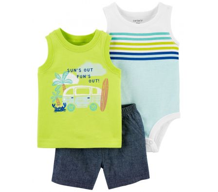 Carters Pack Short Vacaciones 6M