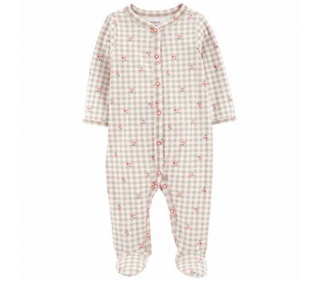 Carters Pijama 1PC c/Pie Cerezas Niña 9M