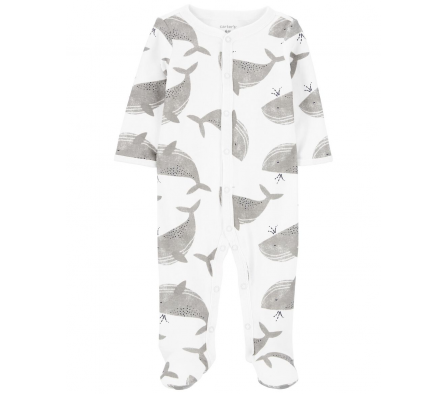 Carters Pijama C/Pie Ballena De Algodón Unisex 6M