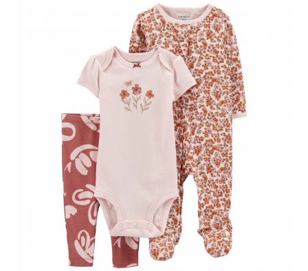 Carters Set Pijama Body y Pant Niña 9M