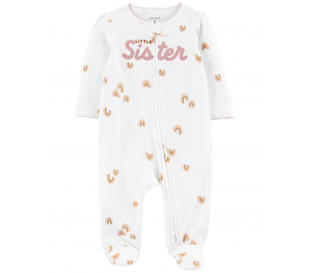 Carters Pijama Doble Cierre Algodón Sister NB