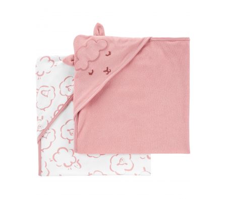 Carters Pack 2 Toallas C/ Capucha Rosa
