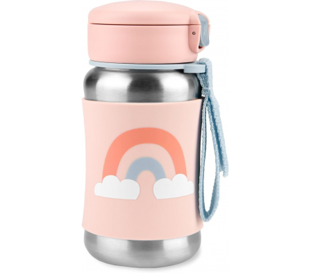 Skip Hop Botella Acero Inoxi c/ Pajita Arcoiris 