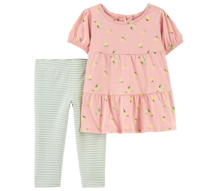 Carters Set 2PC Calza Y Blusa Escalonada 12M