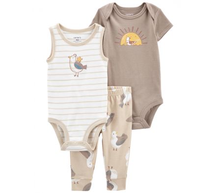 Carters Pack 2 Body + Pantalon Pajaro 6M