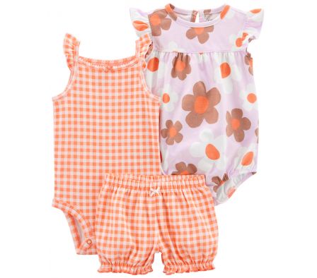 Carters Pack 3 Short+Body Bombachudo NB