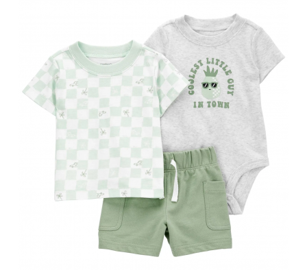 Carters Set Body Remera y Short Niño 6M
