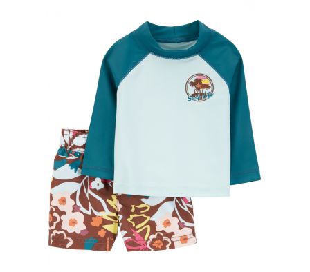 Carters Traje de Baño 2PC UPF 50+ Tropical 6M