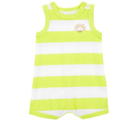 Carters Monito Bombachudo a Rayas Verde Limon NB