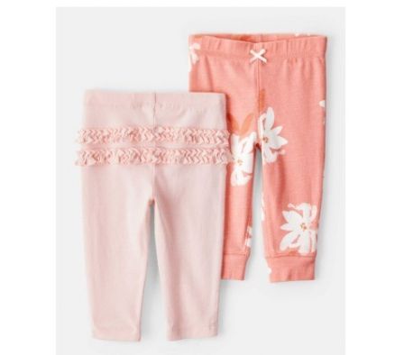Carters Pack 2 Pantalones Rosa 9M