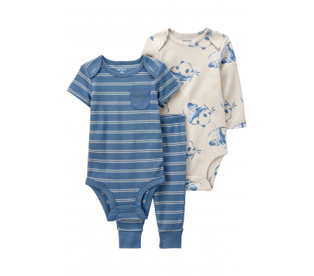 Carters Set Pantalon + Bodys Panda 9M