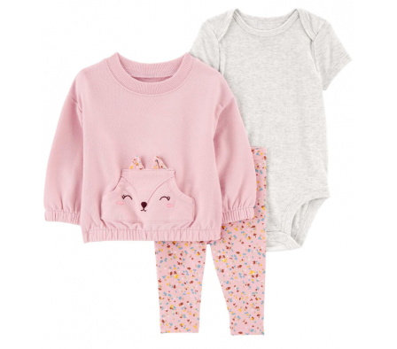 Carters Calza + Body + Buzo Conejo 3M
