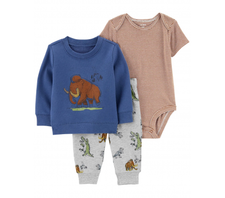 Carters Pantalon+Buzo+Body Mamut 18M
