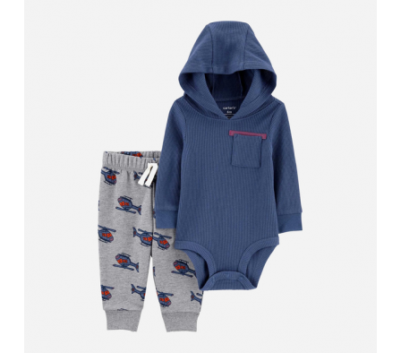Carters Body y Pantalon Helicopteros Niño 24M