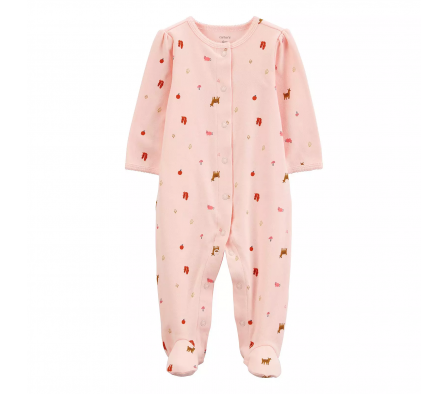 Carters Pijama Con Pie Rosado 3M