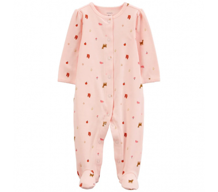 Carters Pijama Con Pie Rosado 9M