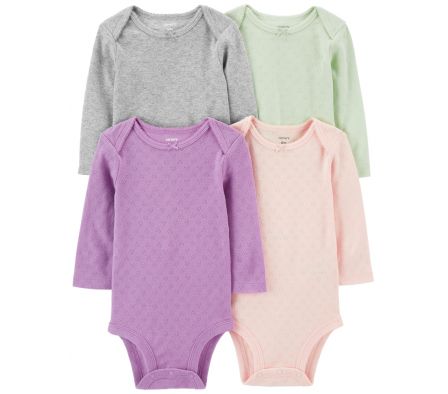 Carters Pack 4 Bodies Corazones 24M
