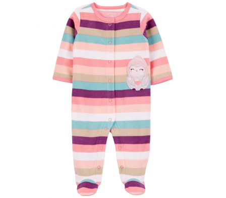 Carters Pijama c/Pie Buho Micropolar Niña NB
