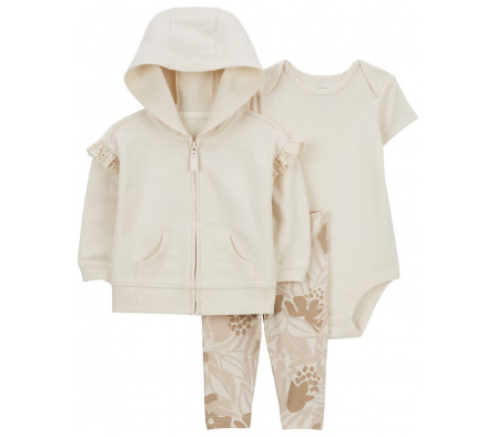 Carters Set Body, Campera y Pantalon Niña 6M