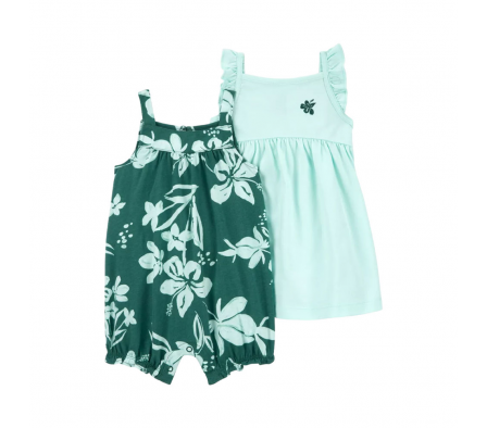 Carters Set Vestido y Monito Algodón 18M