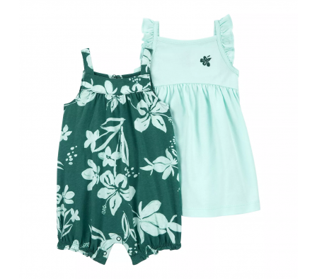 Carters Set Vestido y Monito Algodón 24M