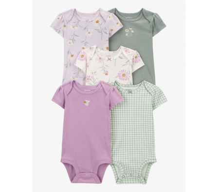 Carters Pack 5 Bodies Florales 12M