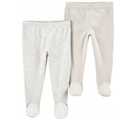 Carters Pack 2 Peleles C/Pie Unisex 6M
