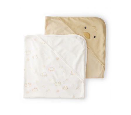 Carters Pack 2 Toallas C/Capucha Pato