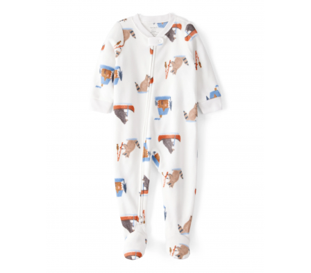 Carters Pijama c/Pie Bosque Micropolar 24M