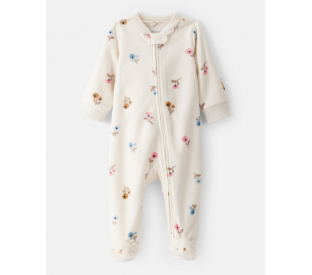 Carters Pijama p/Pie Floral Micropolar Niña 6M