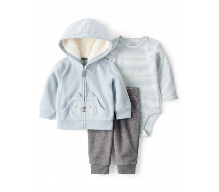 Carters Set Campera, Pantalon y Body Zorro 9M