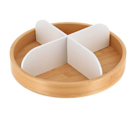 L´Instant Deco Bandeja Organizadora Bambu Blanco