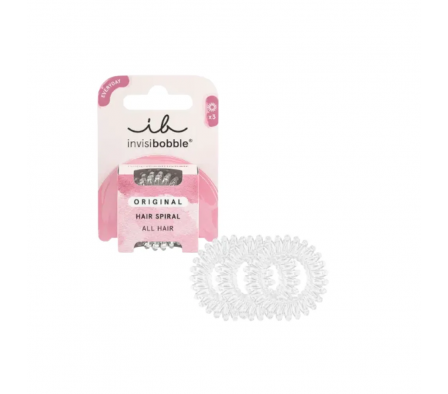 InvisiBobble Original Hair Spiral Crystal Clear 3U