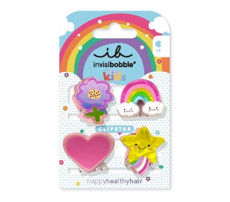 InvisiBobble Clipstar Kids Happy World 4pc