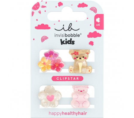 InvisiBobble Clipstar Kids Bearly Bloomed 4 pcs